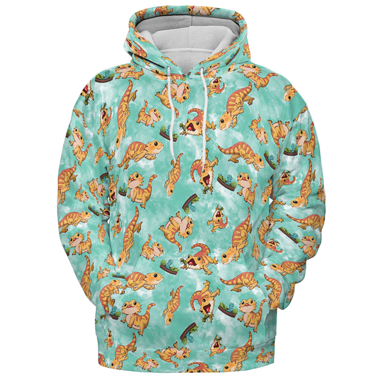 Bearded Dragon Pattern All-over Print Hoodie