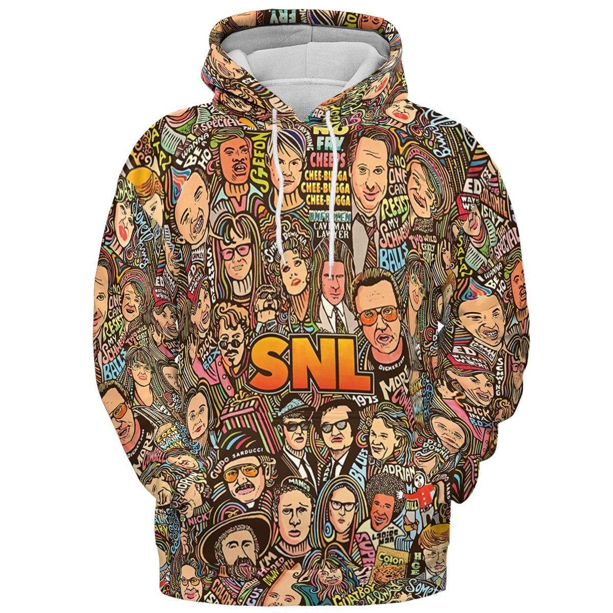 Blues Brothers Waynes World Coneheads SNL Characters All-over Print Hoodie