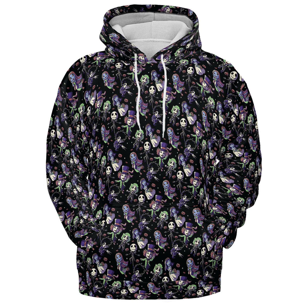 Buttons Characters Pattern All-over Print Hoodie