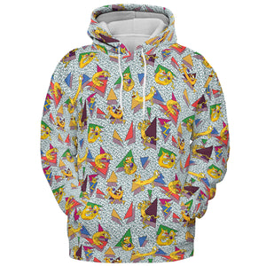 Catdog 90s Cartoon Pattern All-over Print Hoodie
