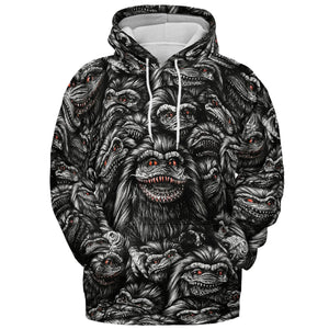 Critters Pattern Halloween All-over Print Hoodie