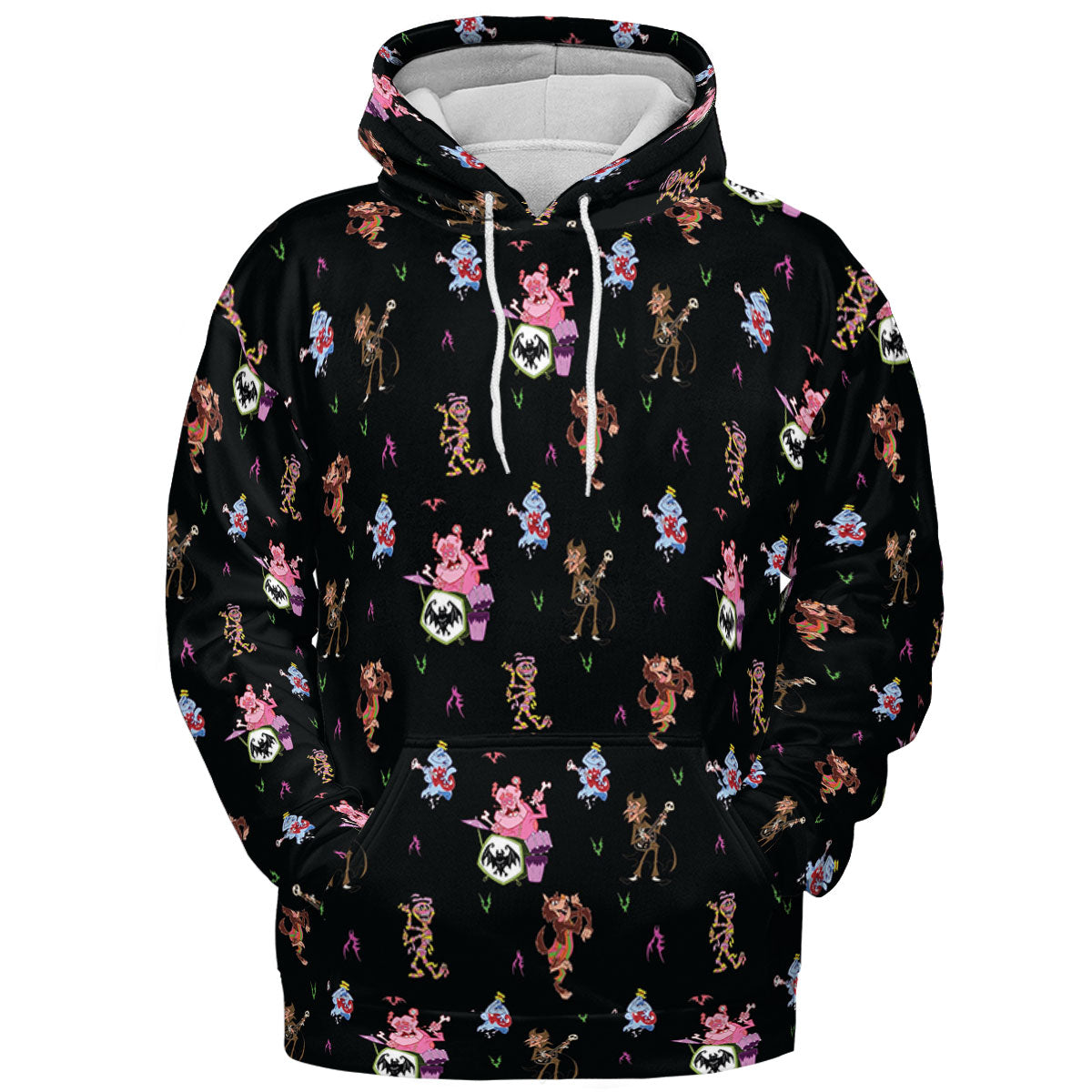 Monsters Cereal Pattern All-over Print Hoodie
