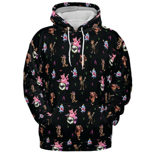 Monsters Cereal Pattern All-over Print Hoodie