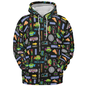 The TMNT Pixel Characters All-over Print Hoodie