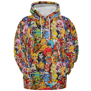 Old Cartoon Characters All-over Print Hoodie