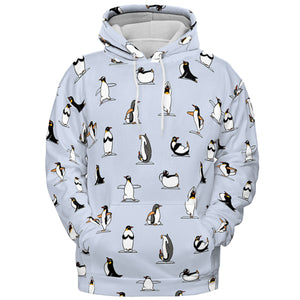 Penguin Yoga Pattern All-over Print Hoodie