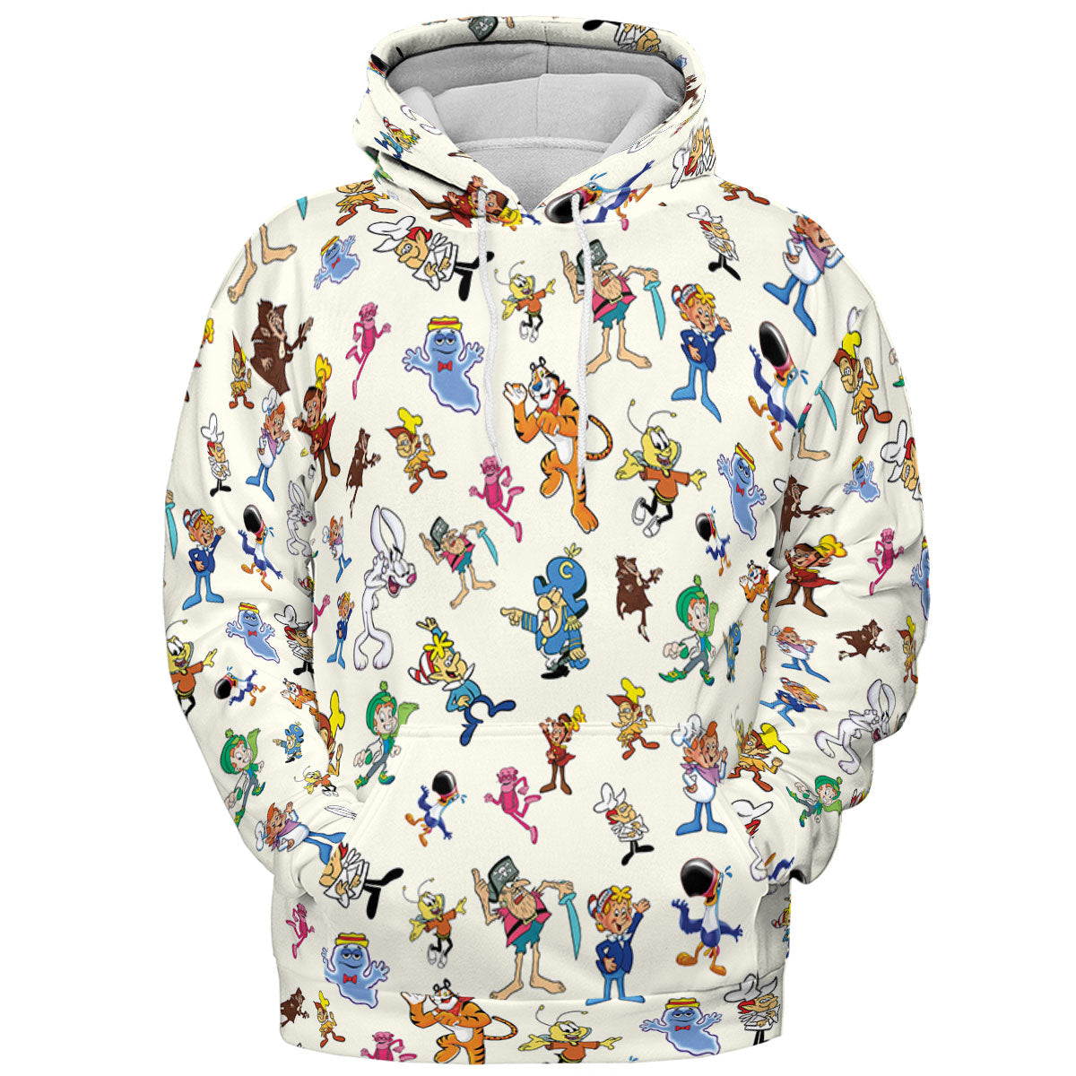 80s 90s Commercial Mascot Cereal All-over Print Hoodie