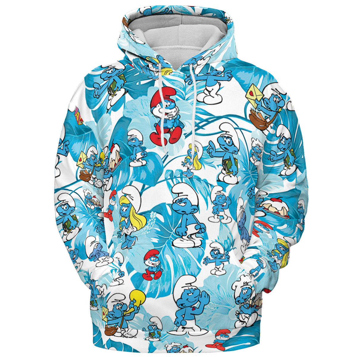 The Smurfs Pattern All-over Print Hoodie