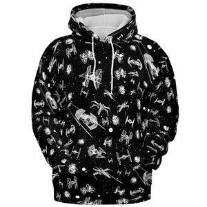 Space Ship Battle Star Wars All-over Print Hoodie