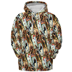 Haunted Mansion Vintage Stretch Pattern All-over Print Hoodie
