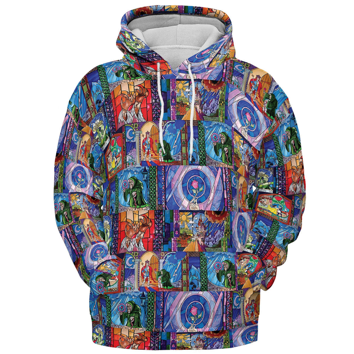 Beauty And The Beast Story Windows All-over Print Hoodie