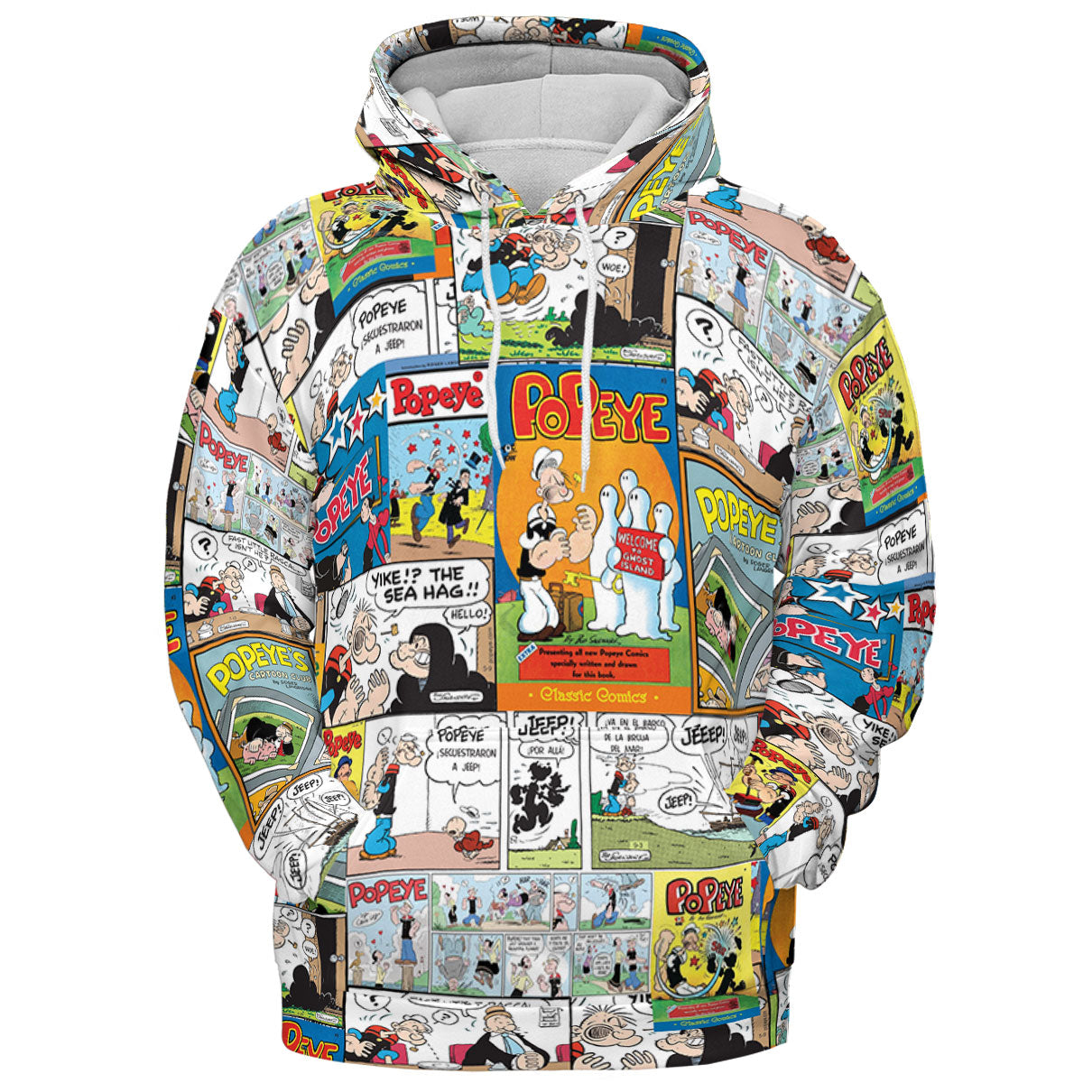 Olive Oyl Popeye Comic All-over Print Hoodie
