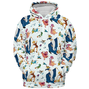 Sword in the Stone Pattern All-over Print Hoodie