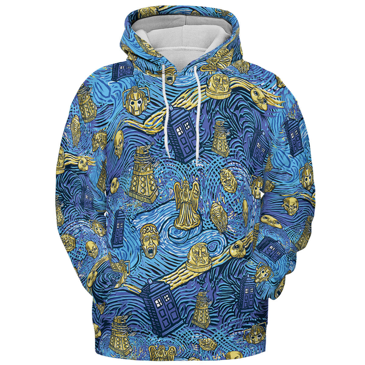 Starry Night Tardis Doctor Who All-over Print Hoodie
