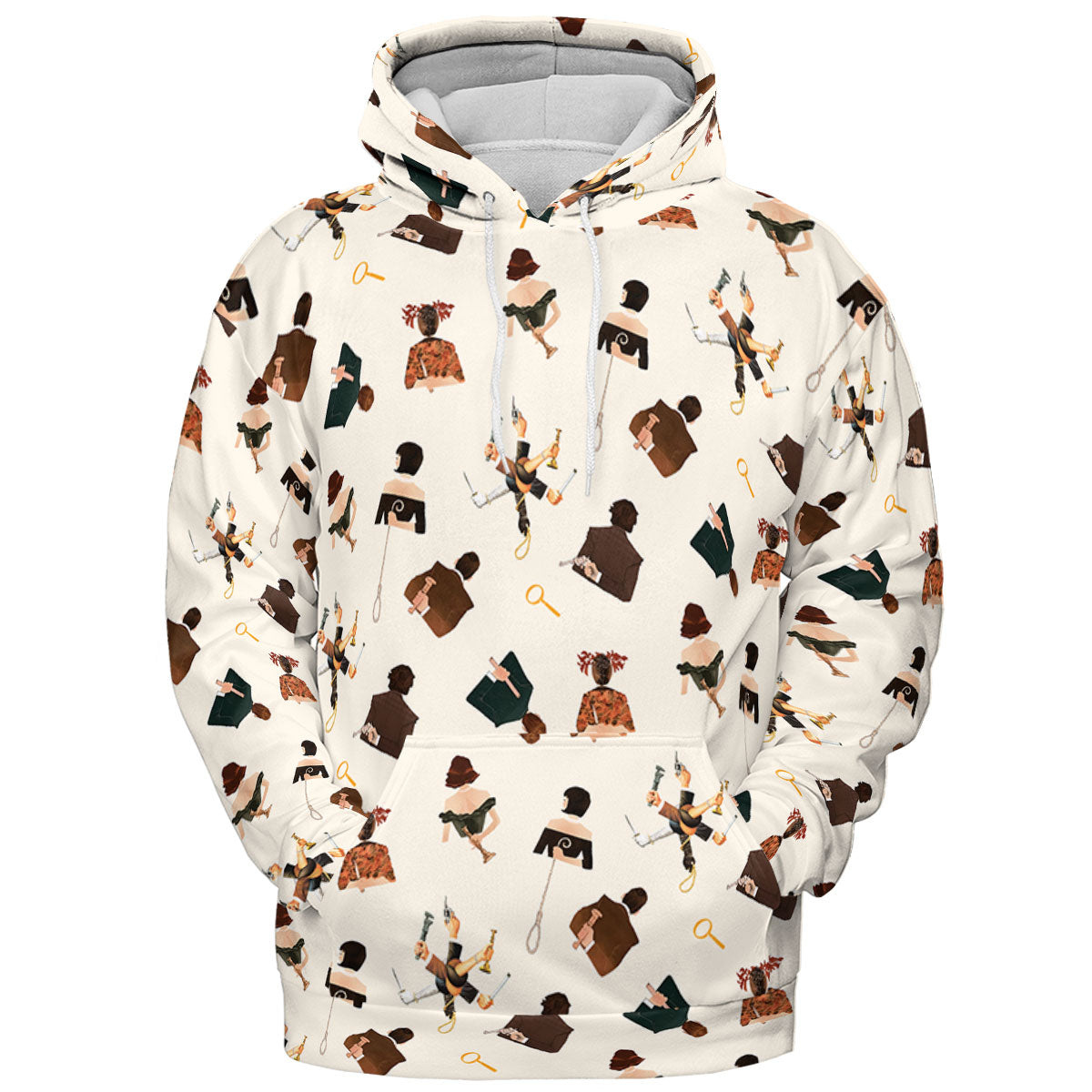 Clue The Movie Characters Pattern All-over Print Hoodie