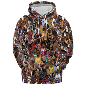 Basketball Superstars All-over Print Hoodie