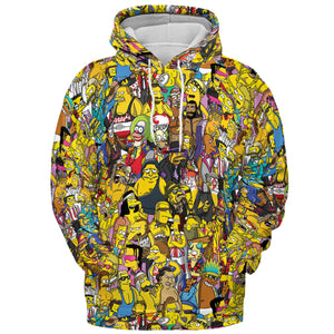 WWF Simpsons All-over Print Hoodie