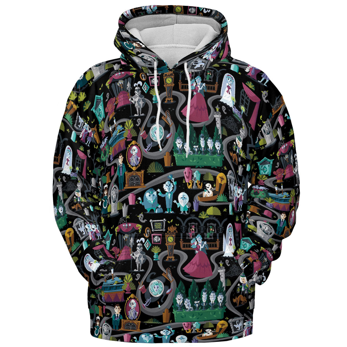 Haunted Mansion Map All-over Print Hoodie