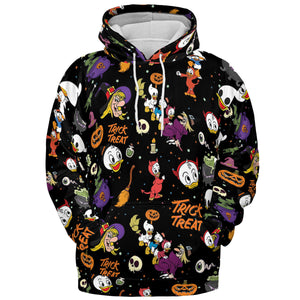 Huey, Dewey and Louie Duck Halloween All-over Print Hoodie