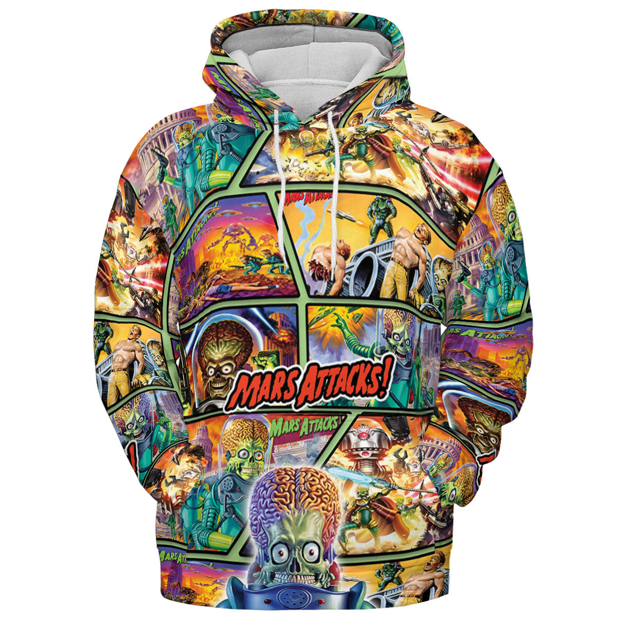 Ack! Ack! Ack! Mars Attacks All-over Print Hoodie