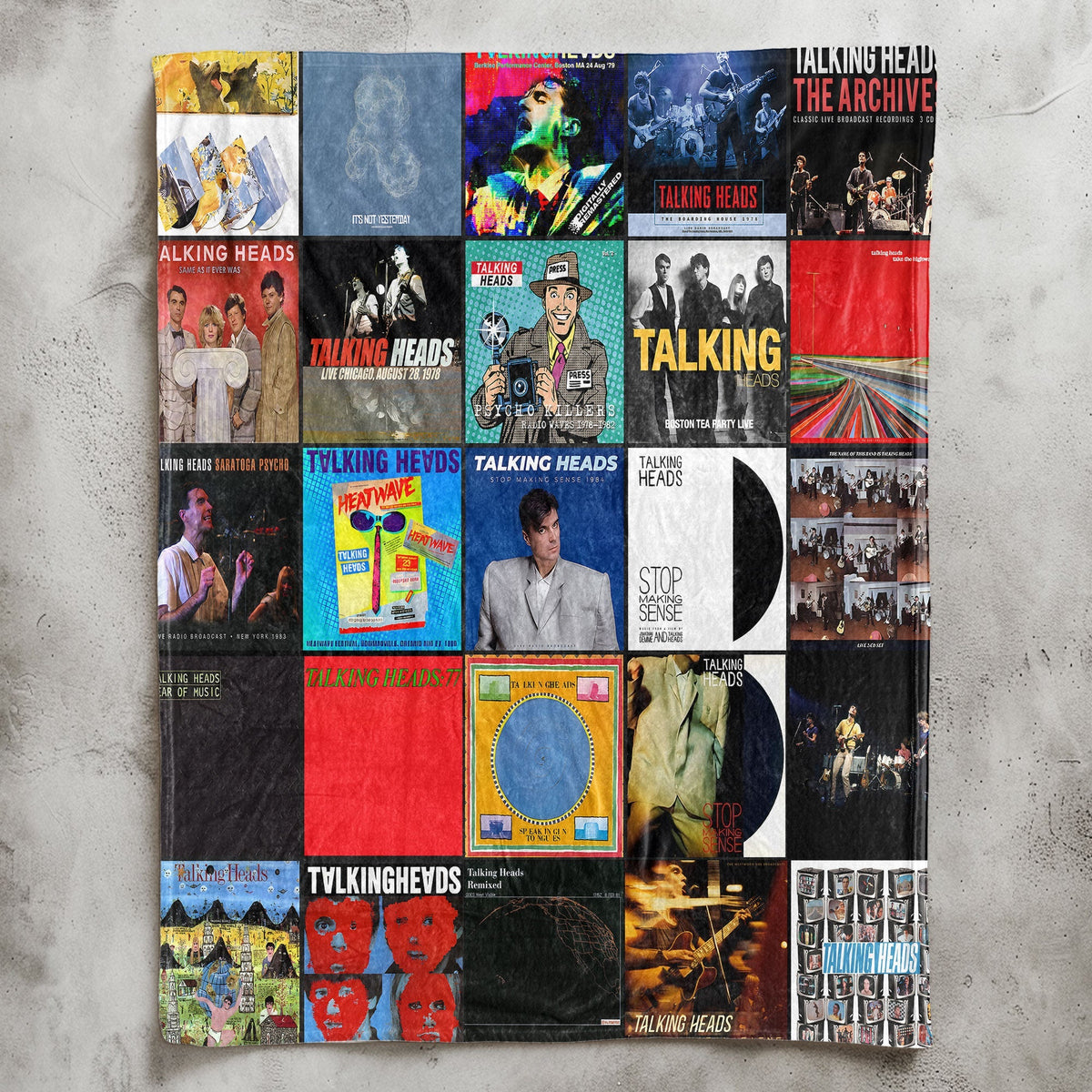 Talking Heads Sherpa Blanket Art Rock Warmth Wrapped in Iconic Album Imagery