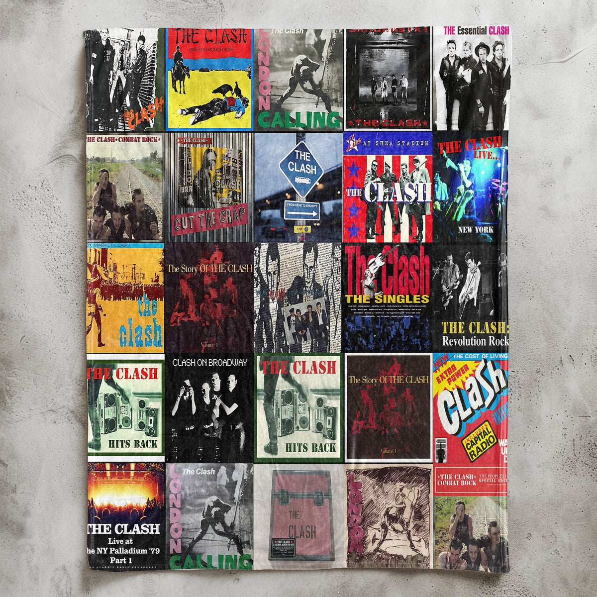 The Clash Sherpa Blanket Punk Rock Warmth Wrapped in Iconic Album Art