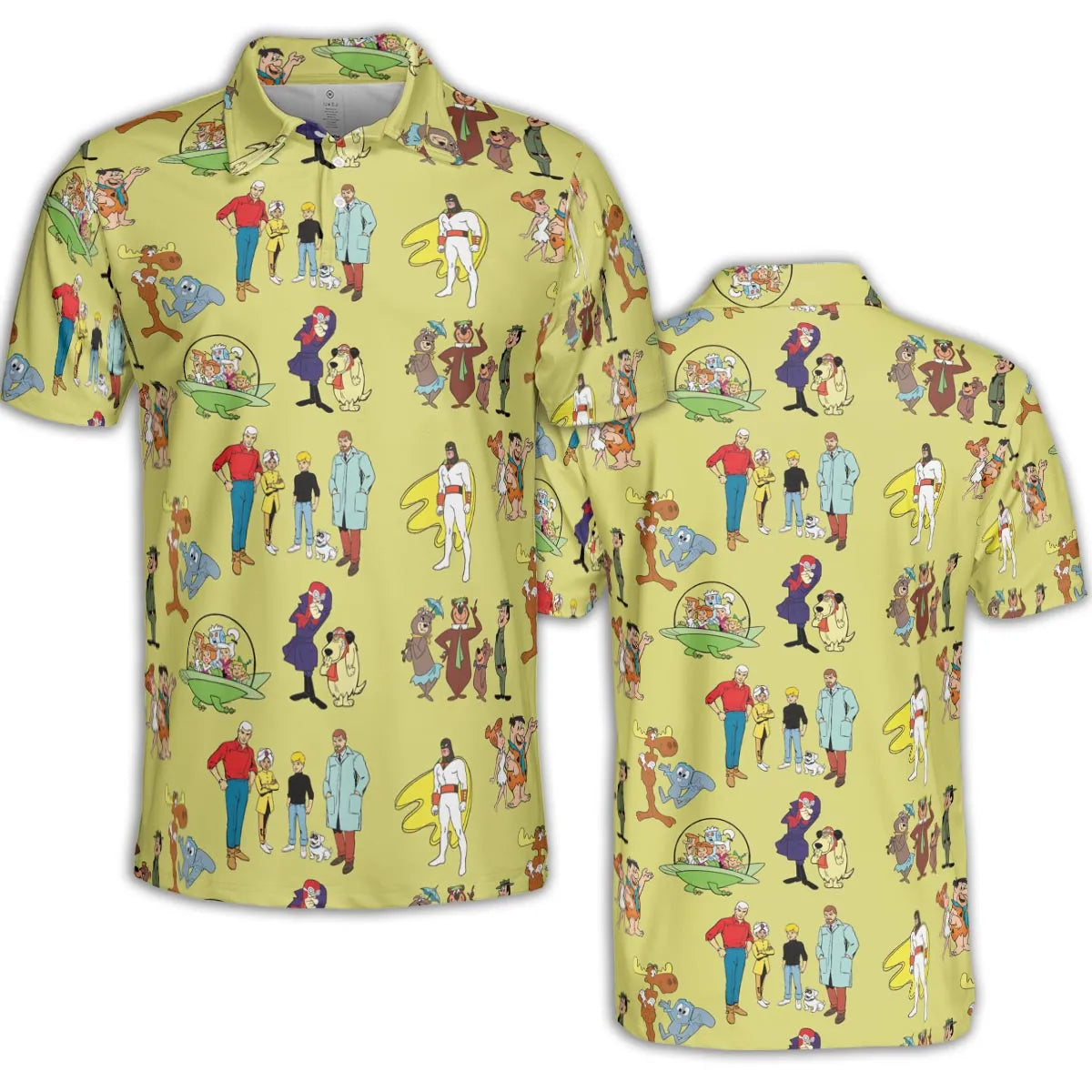 60s Cartoon Characters AOP Men/Women Polo Shirt