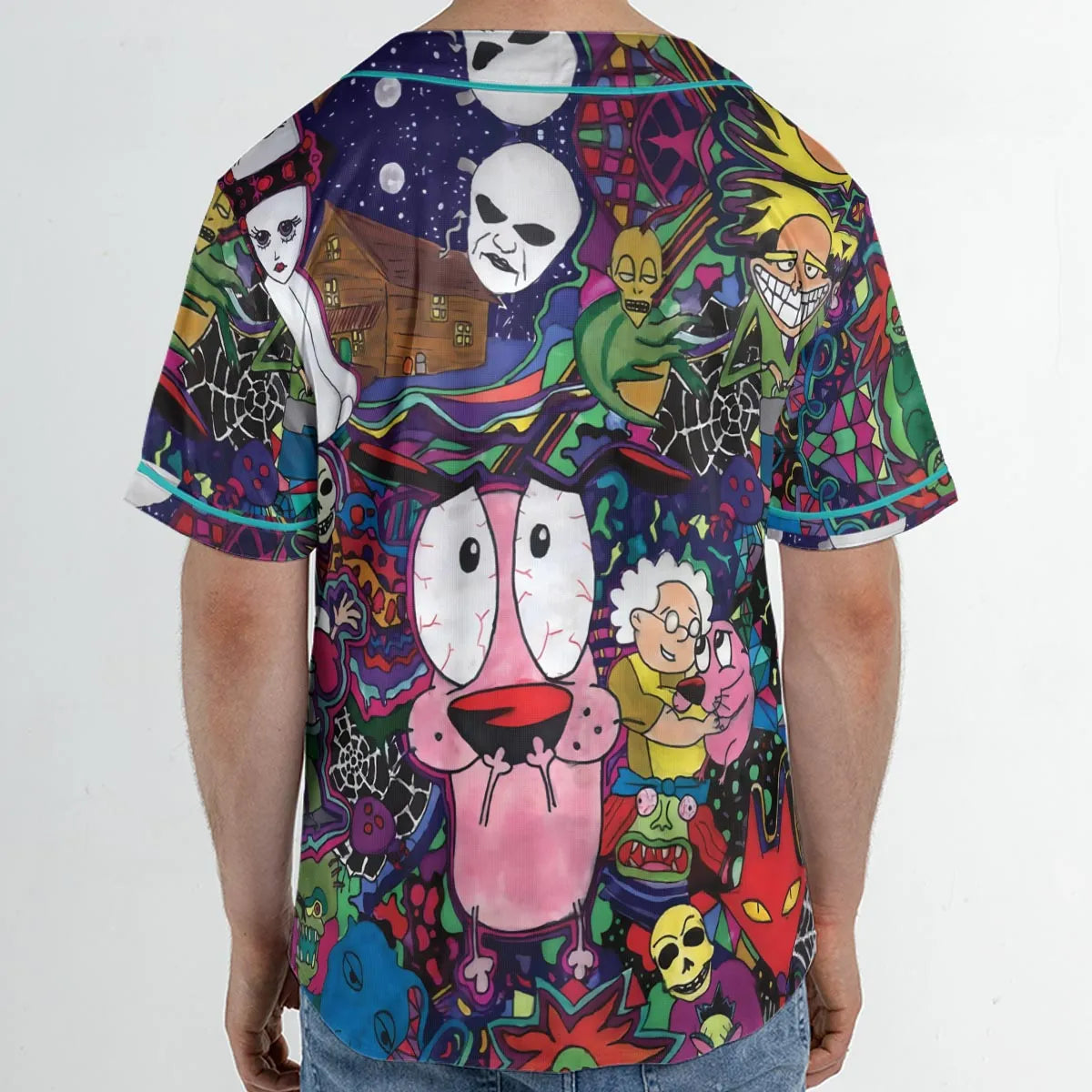 Horror Characters Cowardly Dog Unisex Baseball Jersey