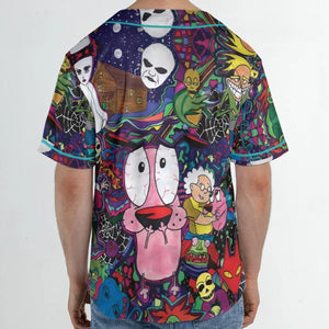 Horror Characters Cowardly Dog Unisex Baseball Jersey