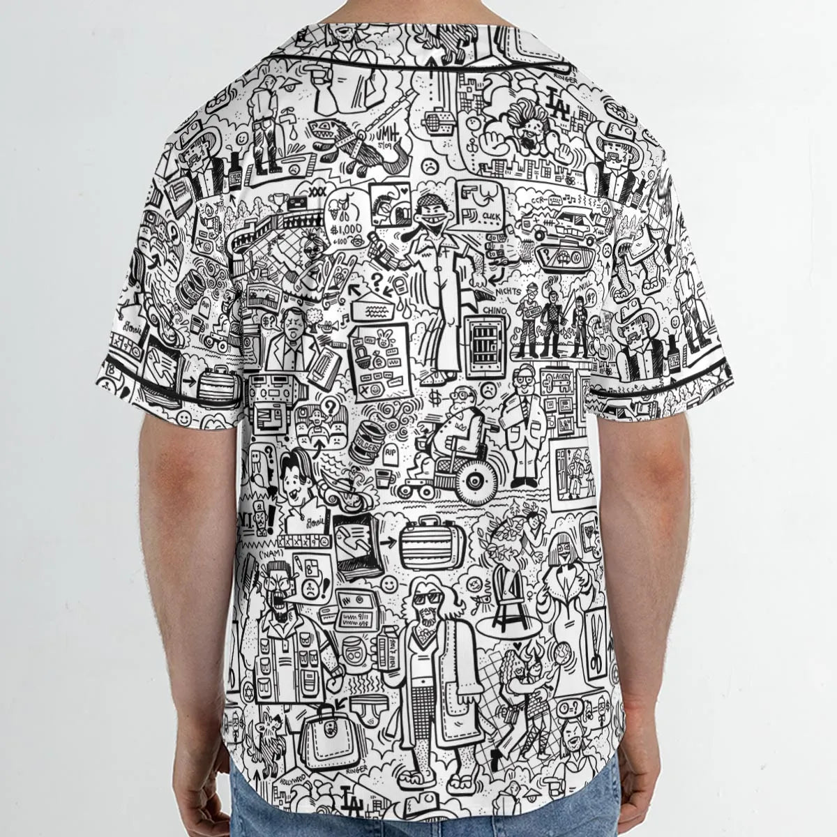 The Big Lebowski Doodles Unisex Baseball Jersey