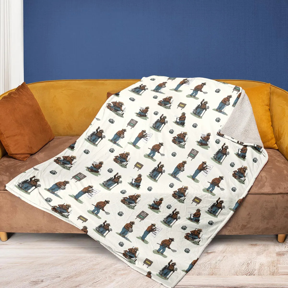 Smokey The Bear Fleece Blanket