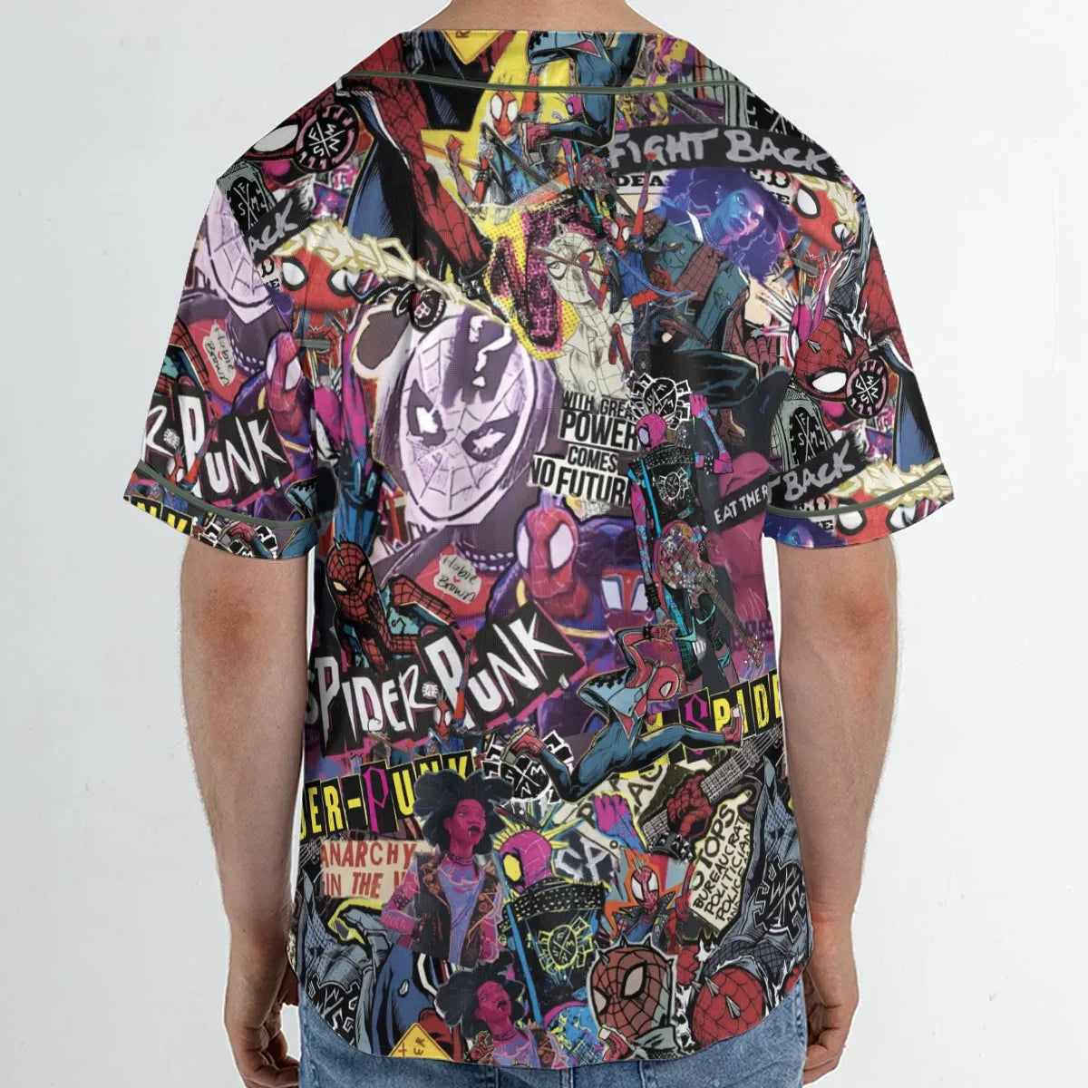 Spider-Punk Get Punked Across Spider-Verse Unisex Baseball Jersey