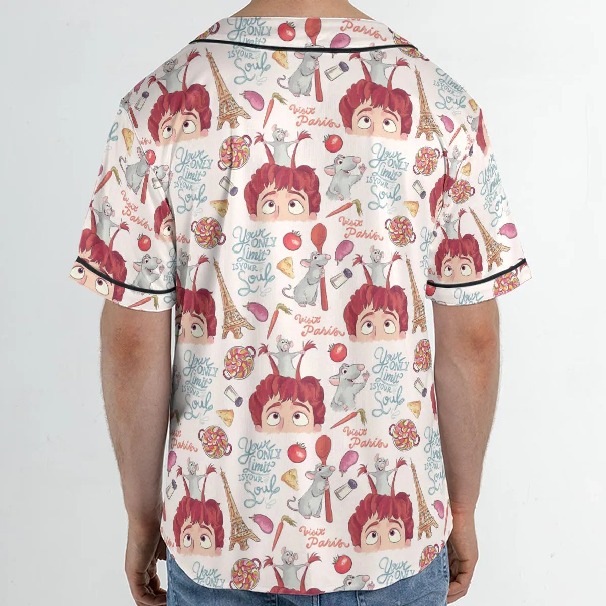 Cute Controller Ratatouille Unisex Baseball Jersey
