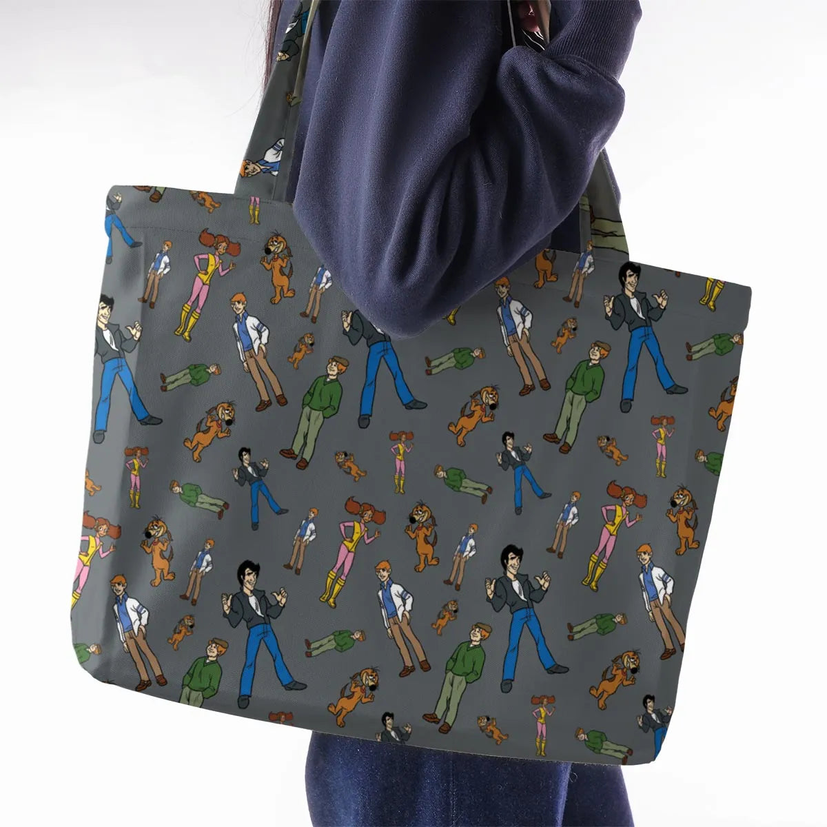 Nostalgic Gang The Fonz and the Happy Days Gang Large Tote Bag
