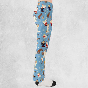 Frosty the Snowman Christmas Characters Flare Leggings
