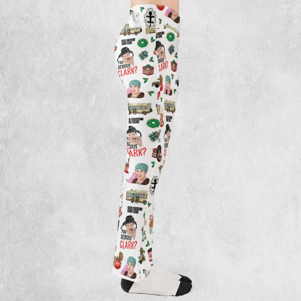 National Lampoon's Christmas Vacation Pattern Flare Leggings