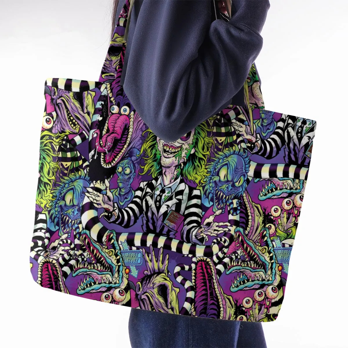 Stay Spooky Beetlejuice Large Tote Bag