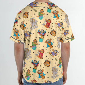 Nostalgic Cat Garfield's Halloween Adventure Unisex Baseball Jersey