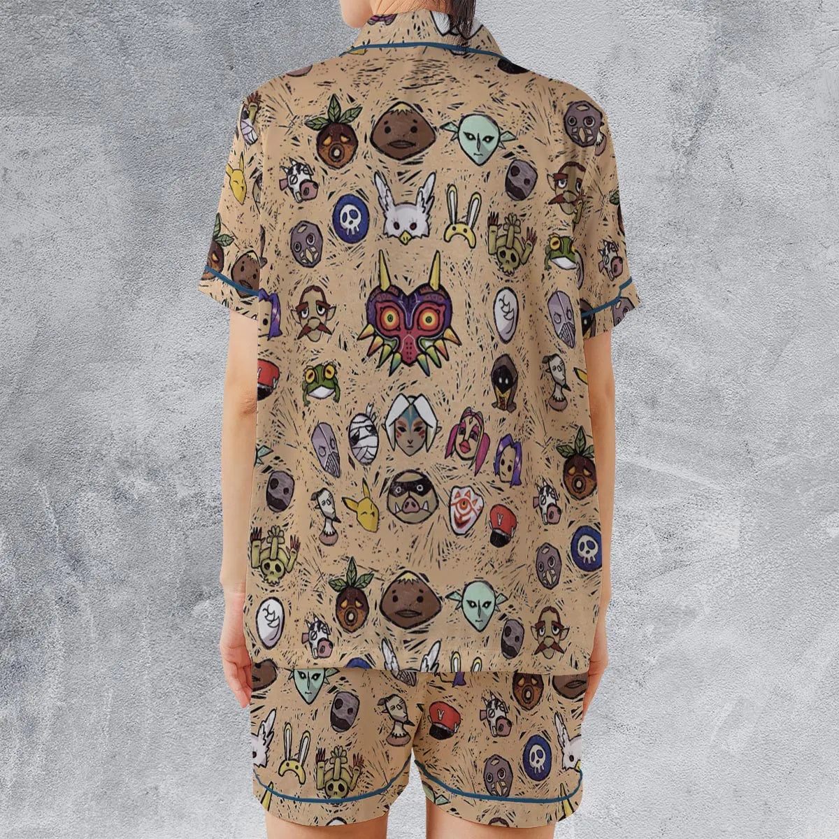 Zelda Universe The Legend of Zelda Satin Short-Sleeve Pajamas Set