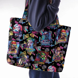 Retro Horror Characters Halloween Large Tote Bag