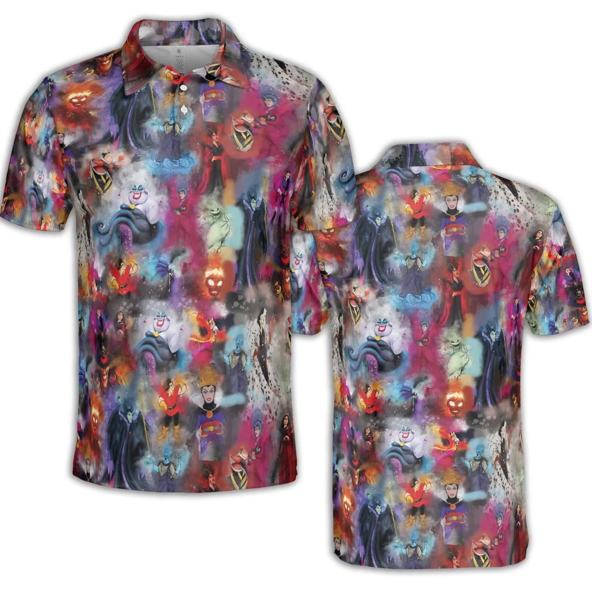 Watercolor Villains AOP Men/Women Polo Shirt