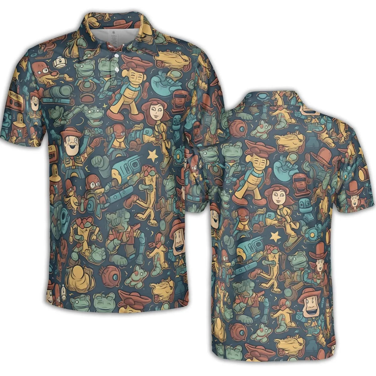 Story of Toy Cowboys Toy Story AOP Men/Women Polo Shirt