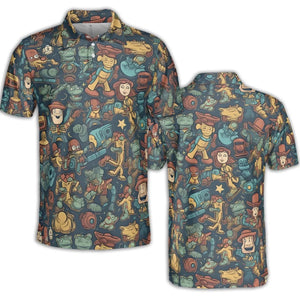 Story of Toy Cowboys Toy Story AOP Men/Women Polo Shirt