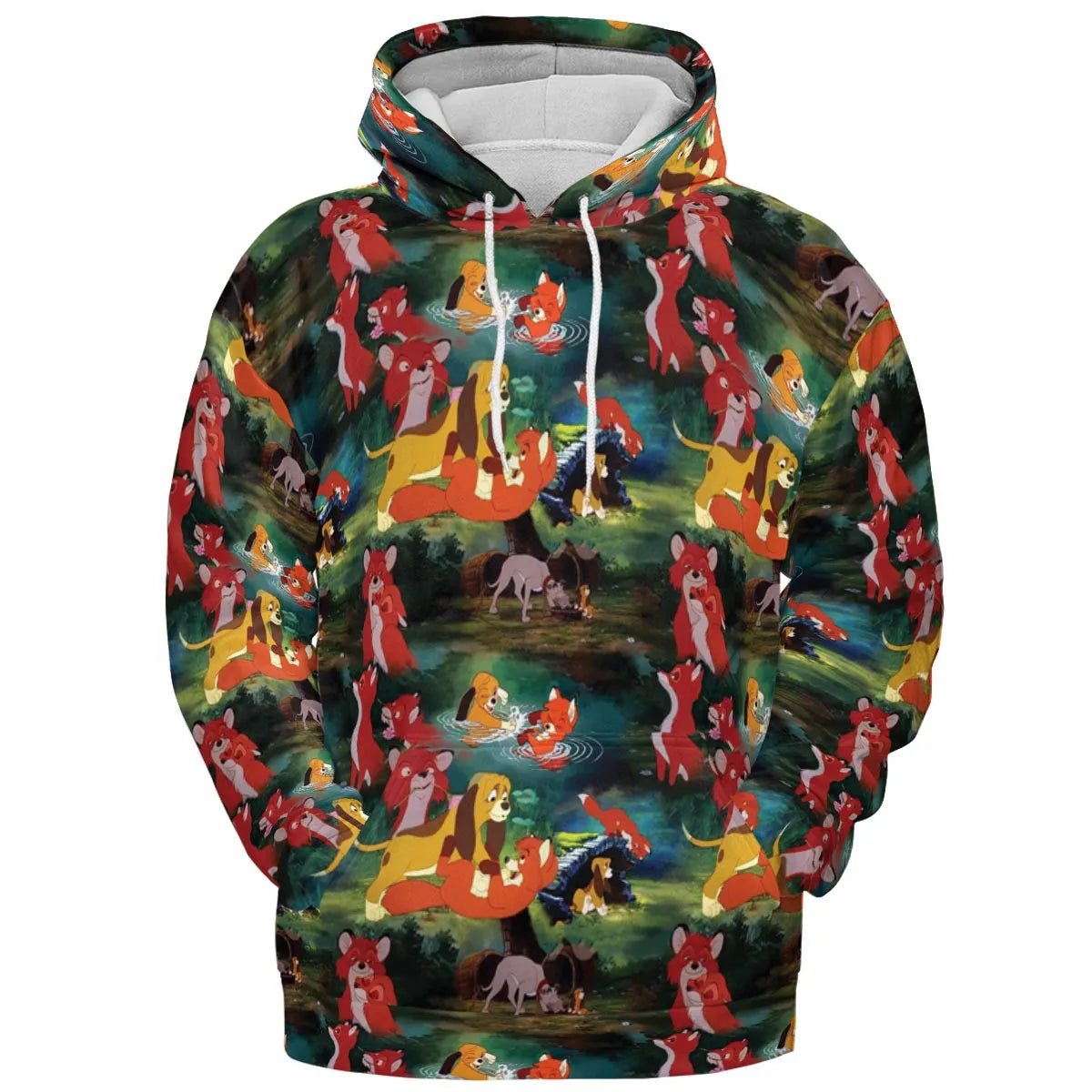 The Fox and the Hound All-over Print Hoodie