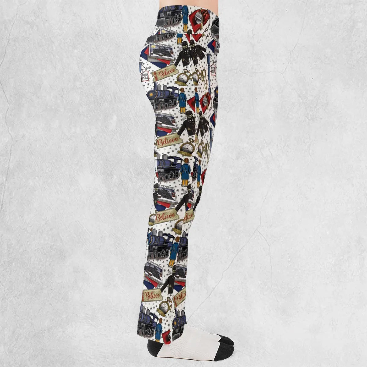 The Polar Express Christmas Movie Flare Leggings