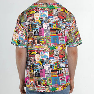 I heart 80s Collage Mr. T Back To the Future Pac-man Unisex Baseball Jersey