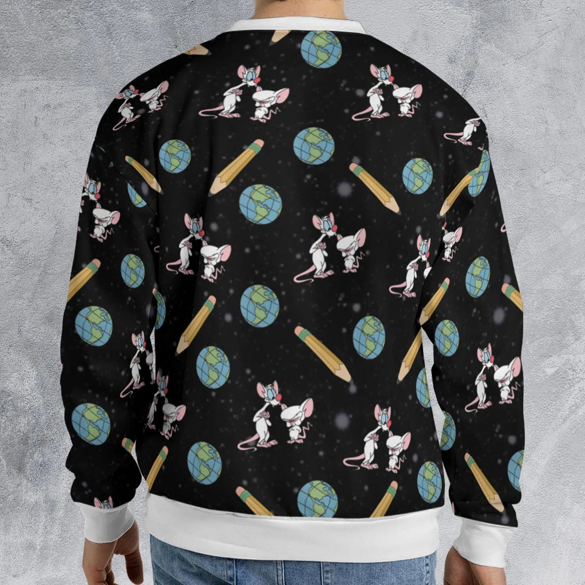 Geek Drip Pinky and The Brain All-over Print Sweatshirt