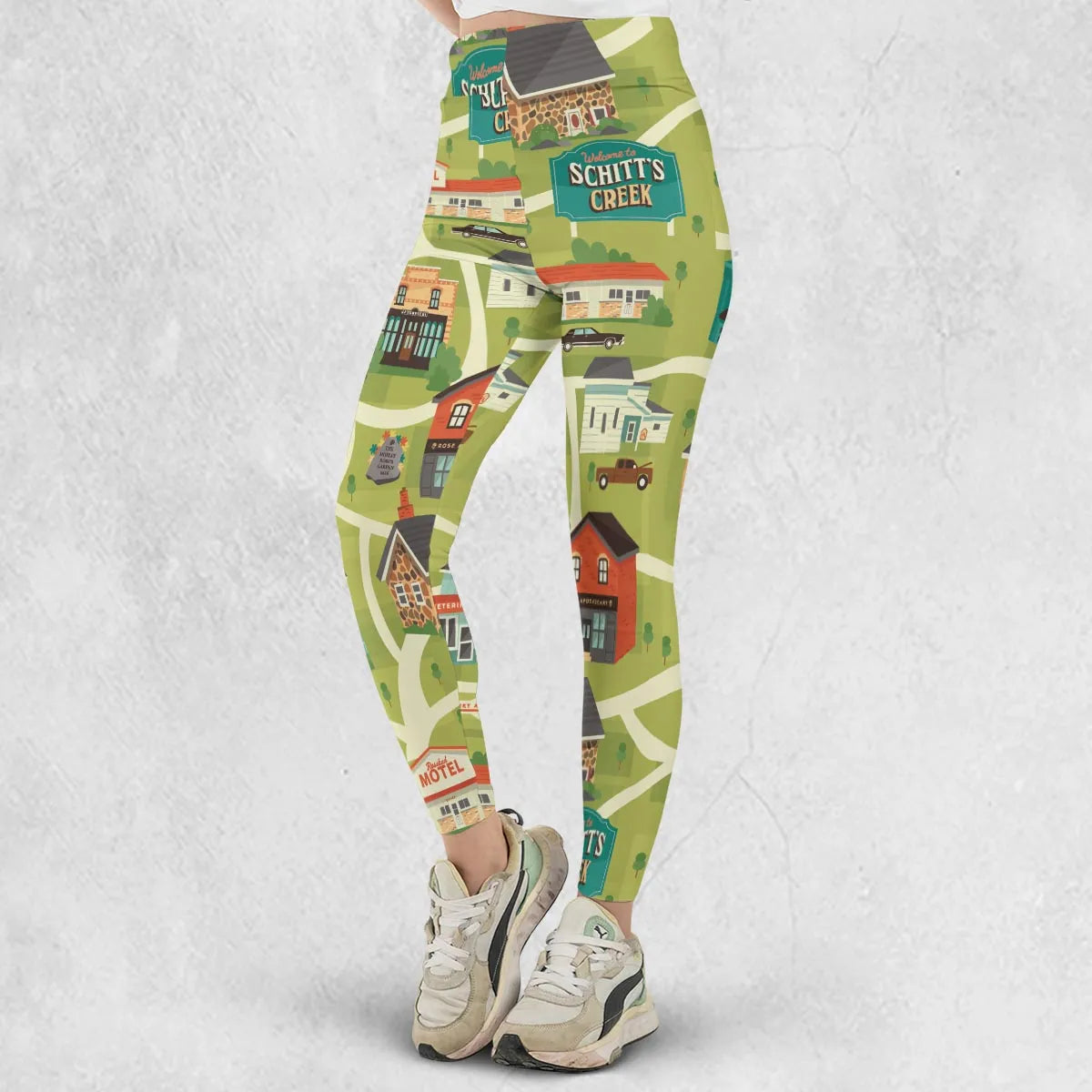 Schitt's Creek Town Map Legging