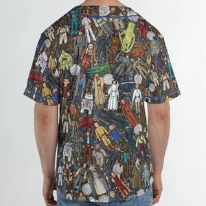 Star Wars Characters Figures Unisex Baseball Jersey