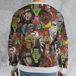 Frightfully Funny Ghostbusters Groovie Goolies All-over Print Sweatshirt